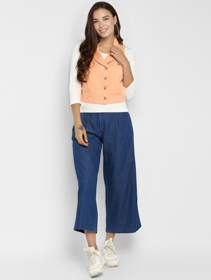 lapel neck denim jacket - 16734559 - Standard Image - 4