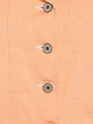lapel neck denim jacket - 16734559 - Standard Image - 6