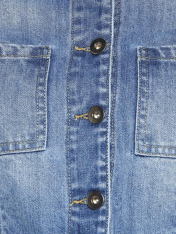 stone washed cropped denim jacket - 16734562 - Zoom Image - 6