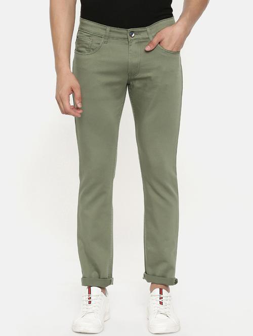green solid plain jean - 16734699 - Very Small Image - 1
