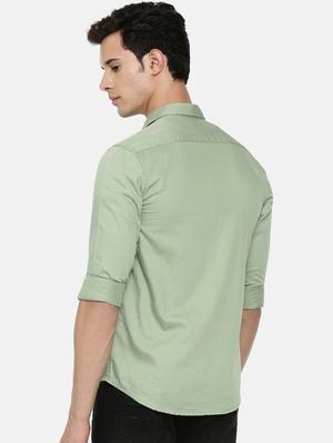 green printed casual shirt - 16734700 - Standard Image - 3