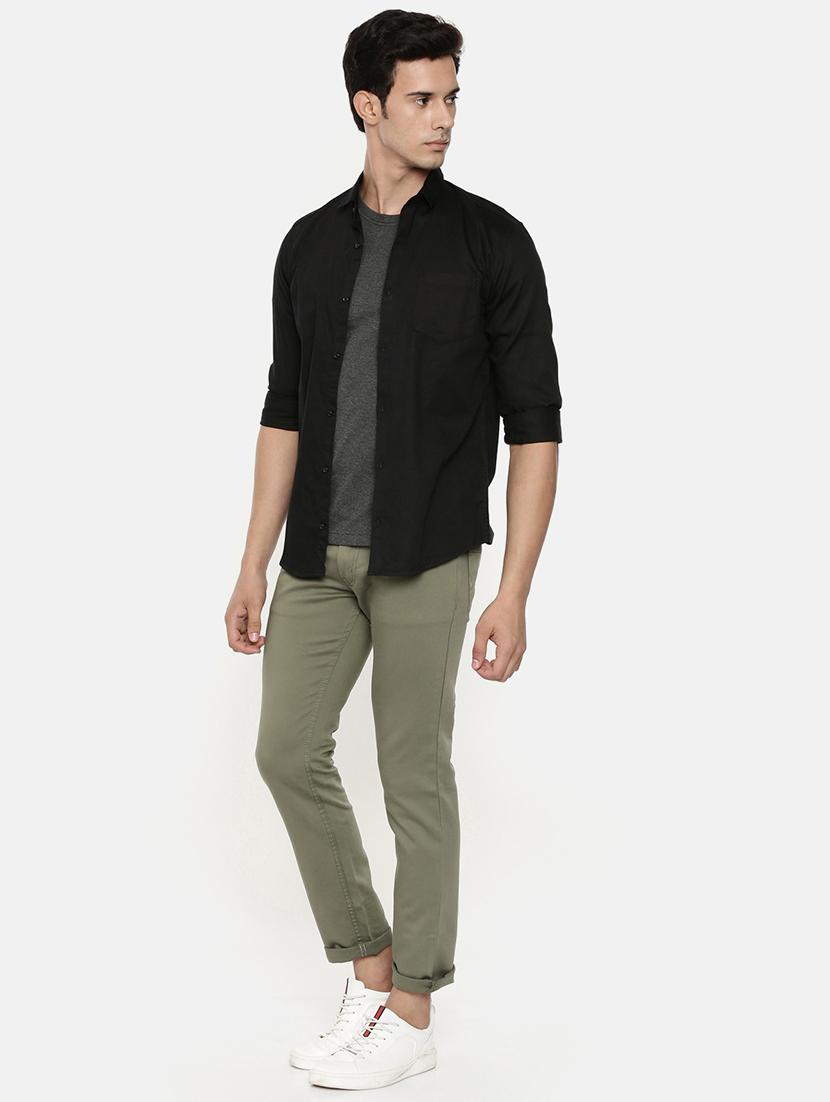 black solid casual shirt - 16734701 - Zoom Image - 4