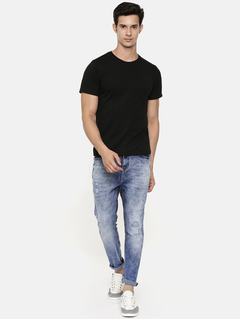 blue heavy washed jeans - 16734704 - Zoom Image - 4