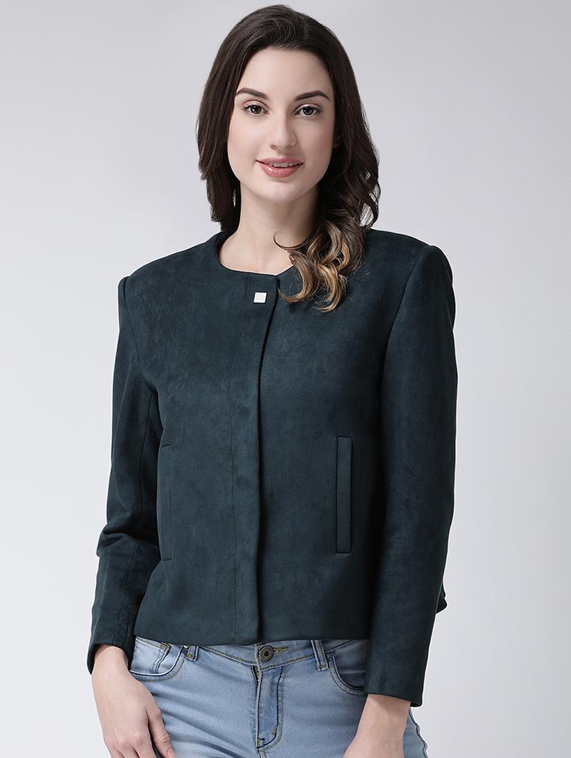 long sleeved concealed placket jacket - 16735150 - Zoom Image - 1