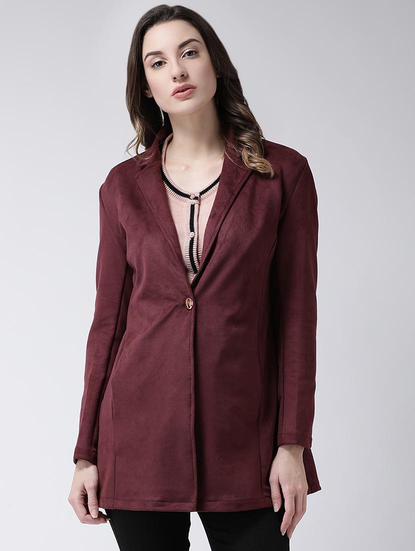 lapel neck long sleeved blazer - 16735151 - Zoom Image - 1