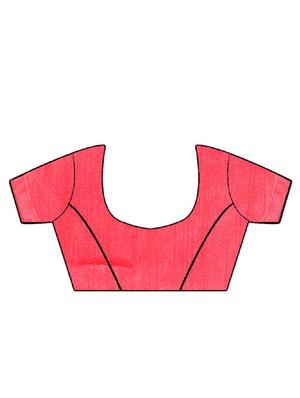 solid bordered saree with blouse - 16735182 - Standard Image - 3