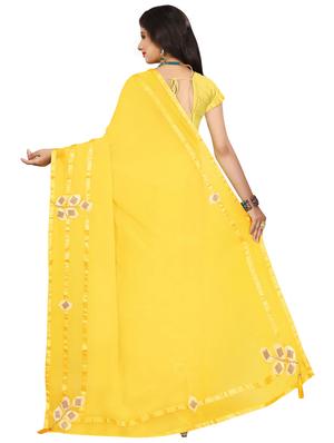 solid tassels saree with blouse - 16735183 - Standard Image - 2