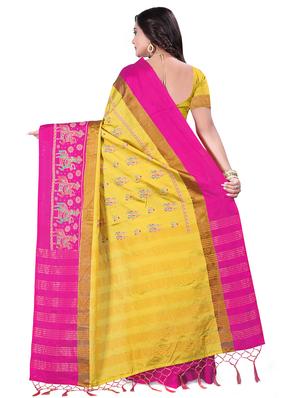 conversational woven saree with blouse - 16735185 - Standard Image - 2