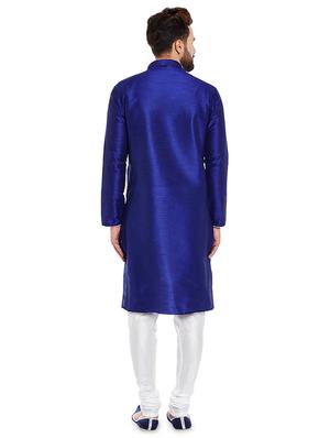 blue solid kurta pyjama set - 16735232 - Standard Image - 3