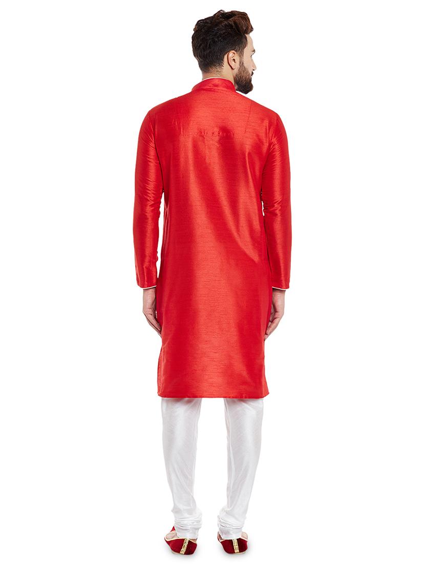 red solid kurta pyjama set - 16735234 - Zoom Image - 3