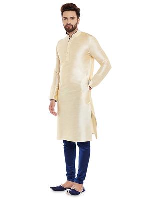 beige solid kurta pyjama set - 16735236 - Standard Image - 2