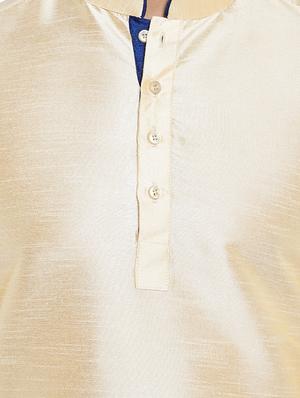 beige solid kurta pyjama set - 16735236 - Standard Image - 4