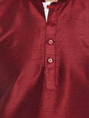 red solid kurta pyjama set - 16735242 - Standard Image - 4