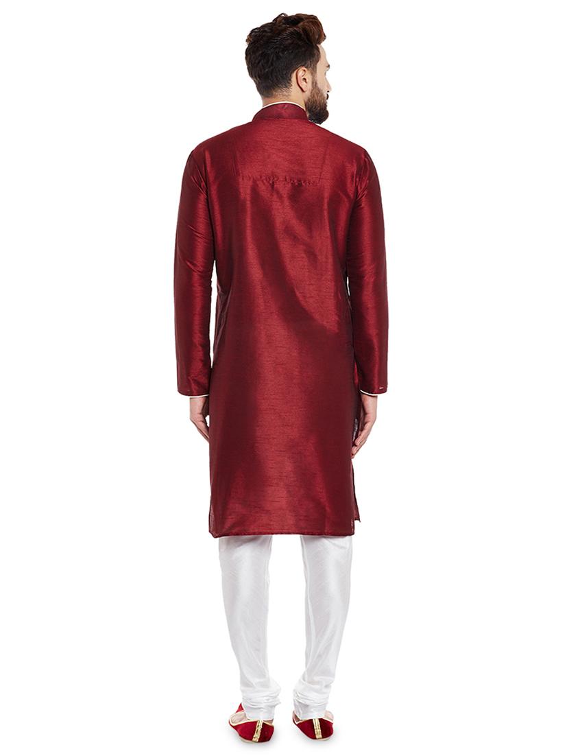 red solid kurta pyjama set - 16735242 - Zoom Image - 3