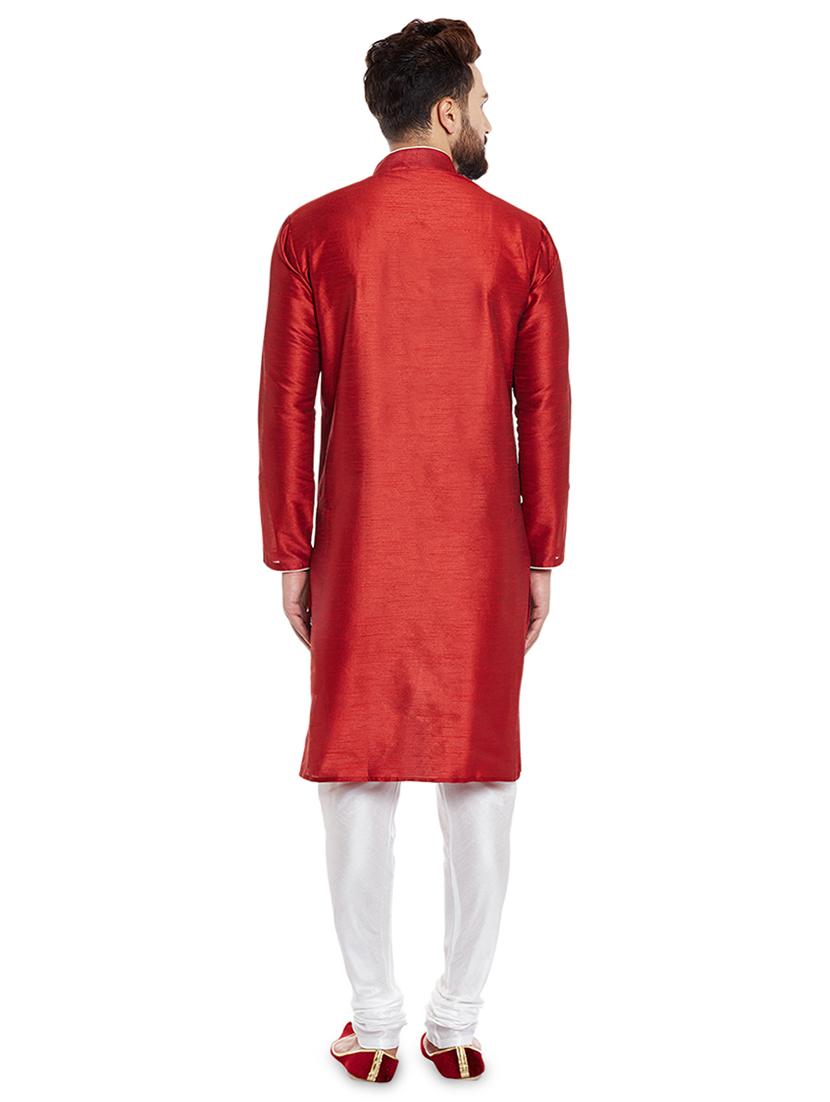red solid kurta pyjama set - 16735245 - Zoom Image - 3