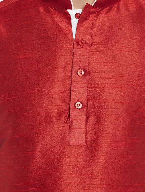 red solid kurta pyjama set - 16735245 - Zoom Image - 4