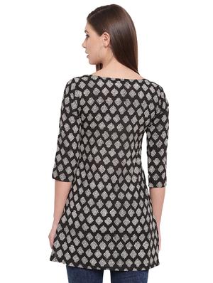 notch neck paisley tunic - 16735282 - Standard Image - 3