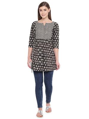 notch neck paisley tunic - 16735282 - Standard Image - 4