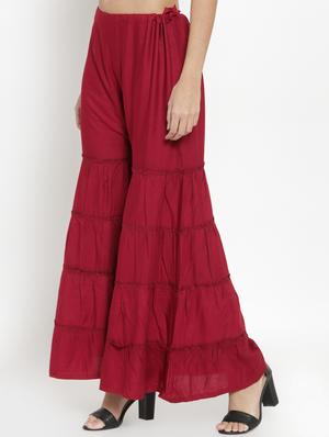 high rise flared sharara - 16735580 - Standard Image - 2