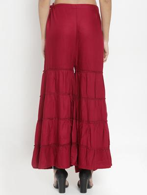 high rise flared sharara - 16735580 - Standard Image - 3