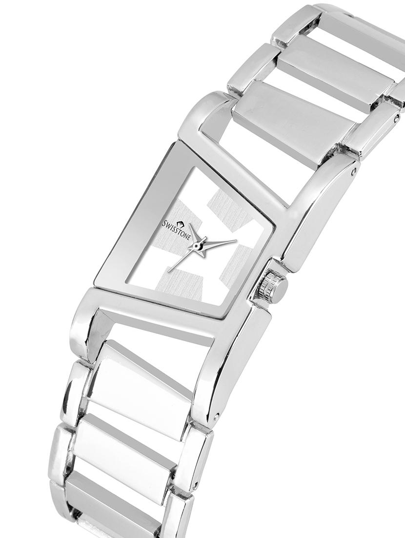 swisstone dzl411-slv silver bracelet wrist watch for women - 16736155 - Zoom Image - 2