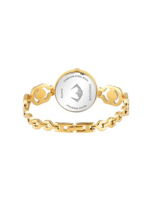 swisstone jewels081-blugld gold plated bracelet wrist watch for women - 16736157 - Standard Image - 3