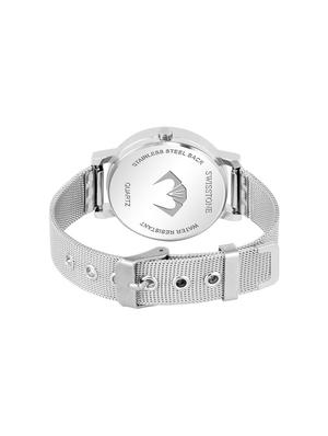 swisstone l815buwht-ch mesh-steel chain wrist watch for women - 16736167 - Standard Image - 3