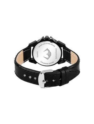 swisstone sw-l255-blk black leather strap analog wrist watch for women - 16736174 - Standard Image - 3