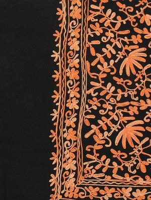 frayed hem floral embroidered stole - 16736206 - Standard Image - 3