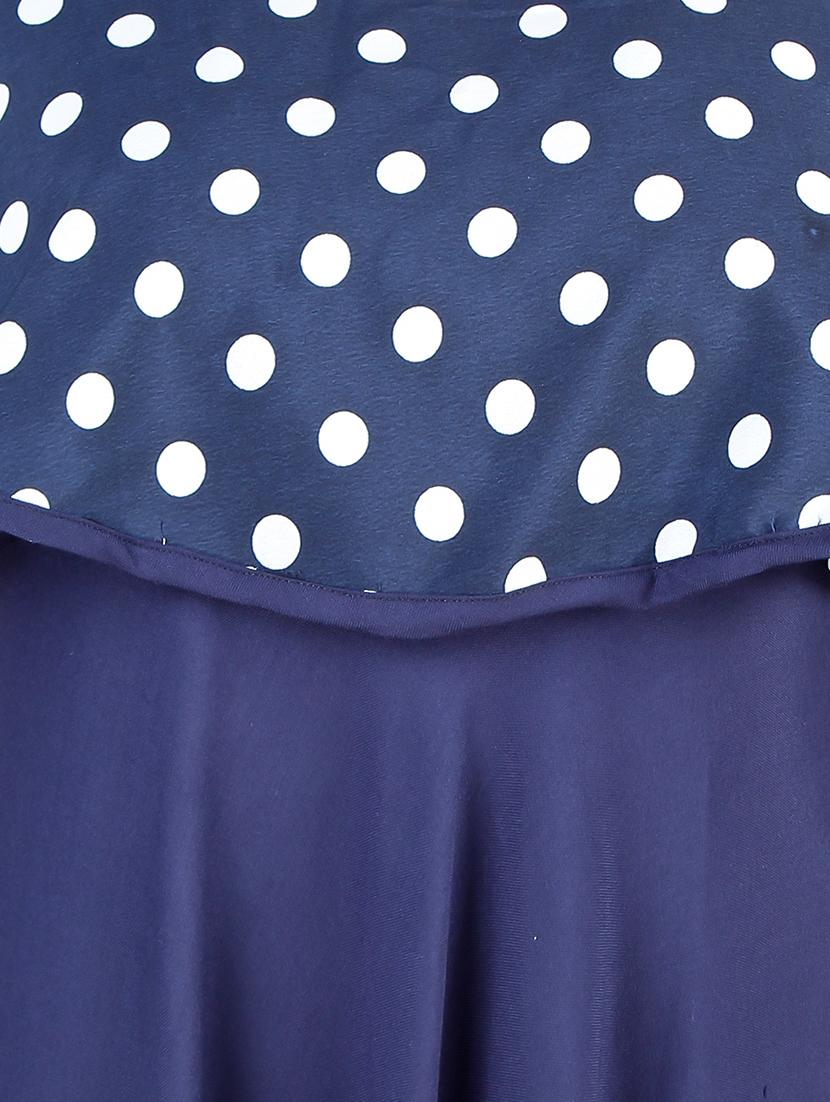 cape detail polka dots a-line dress - 16736278 - Zoom Image - 4