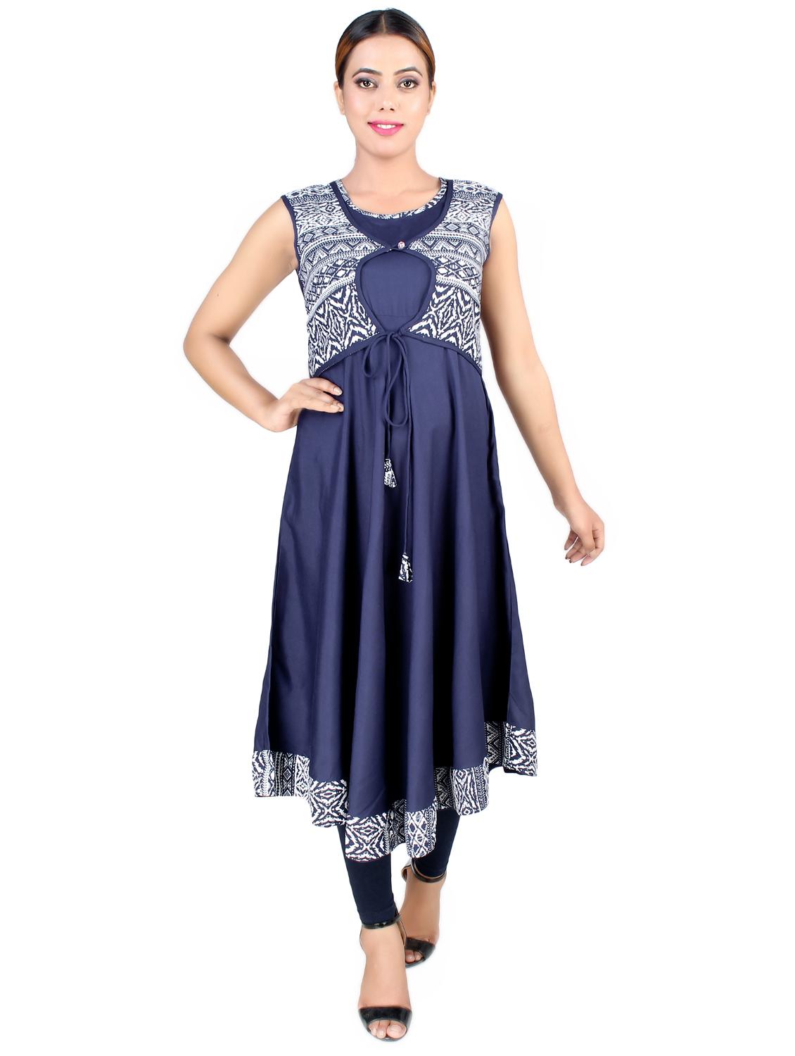 solid kurta with jacket - 16736288 - Zoom Image - 1