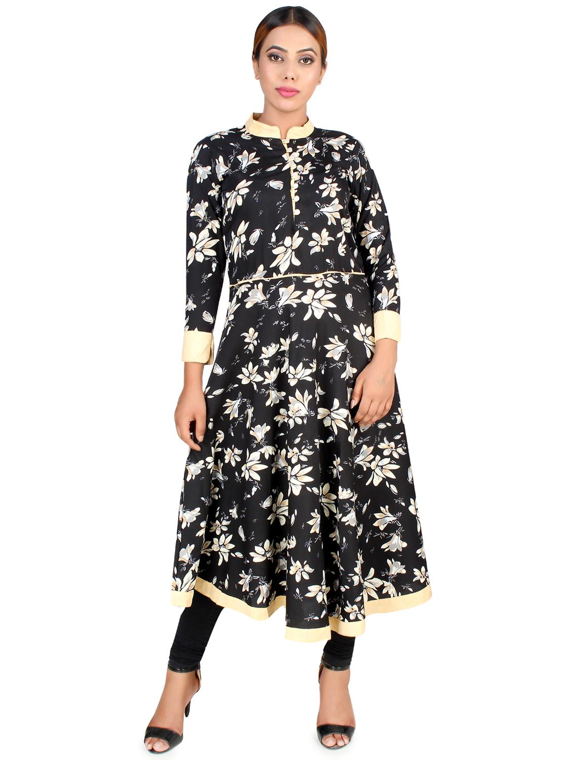 floral flared kurta - 16736293 - Zoom Image - 1