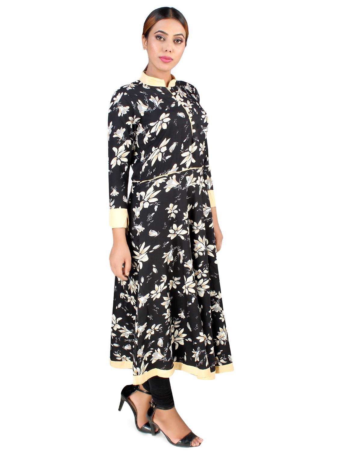 floral flared kurta - 16736293 - Zoom Image - 2