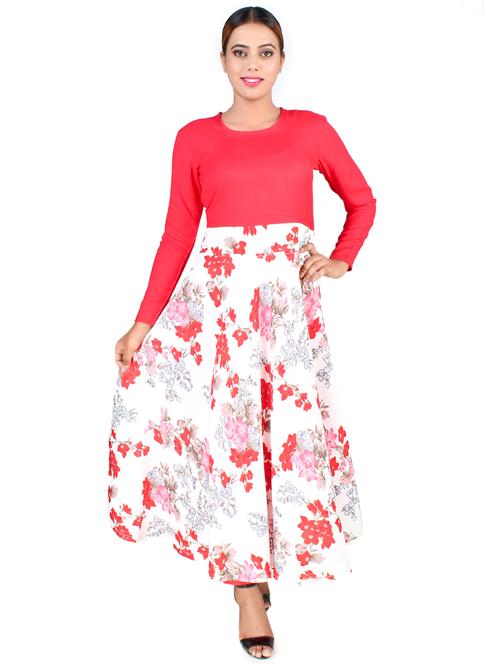 floral flared kurta - 16736294 - Standard Image - 1