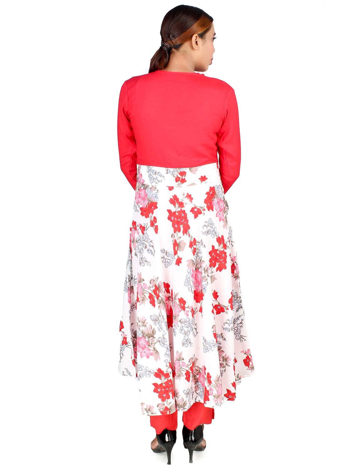 floral flared kurta - 16736294 - Zoom Image - 3