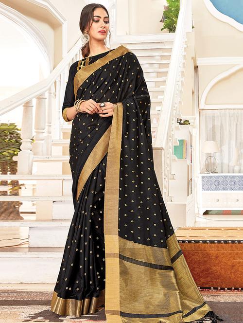 self design woven saree with blouse - 16736440 - Standard Image - 1