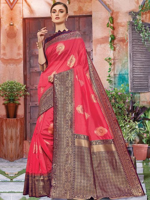 self-design woven saree with blouse - 16736527 - Standard Image - 1