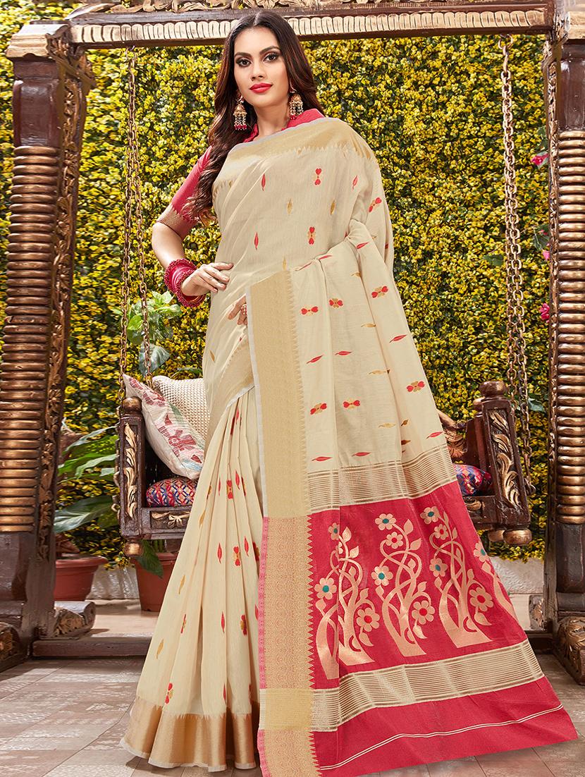 self design woven saree with blouse - 16736570 - Zoom Image - 1