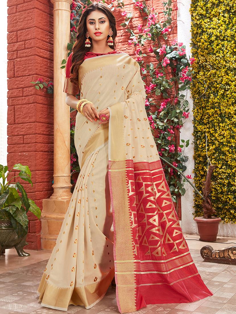 self design woven saree with blouse - 16736571 - Zoom Image - 1