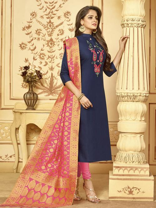 embroidered suits unstitched suit - 16736681 - Very Small Image - 1