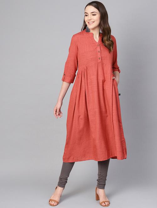 printed a-line kurta - 16736704 - Standard Image - 1