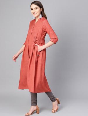 printed a-line kurta - 16736704 - Standard Image - 2