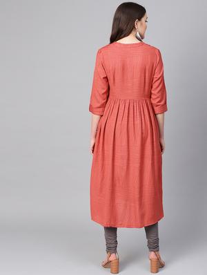 printed a-line kurta - 16736704 - Standard Image - 3