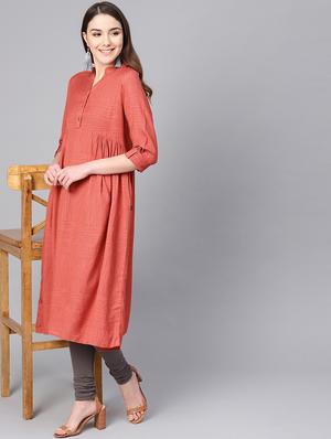 printed a-line kurta - 16736704 - Standard Image - 4