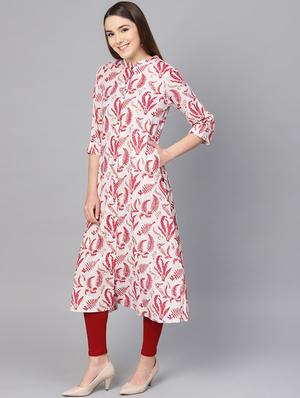 printed a-line kurta - 16736707 - Standard Image - 2