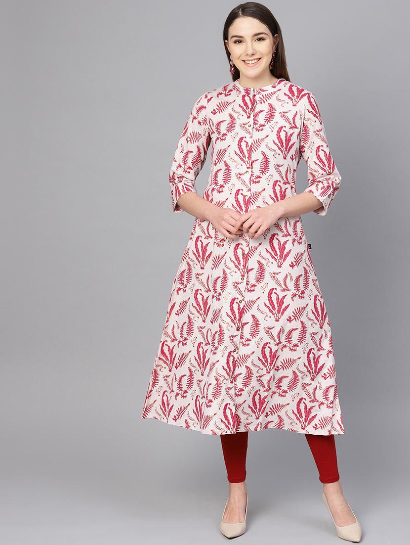 printed a-line kurta - 16736707 - Zoom Image - 1