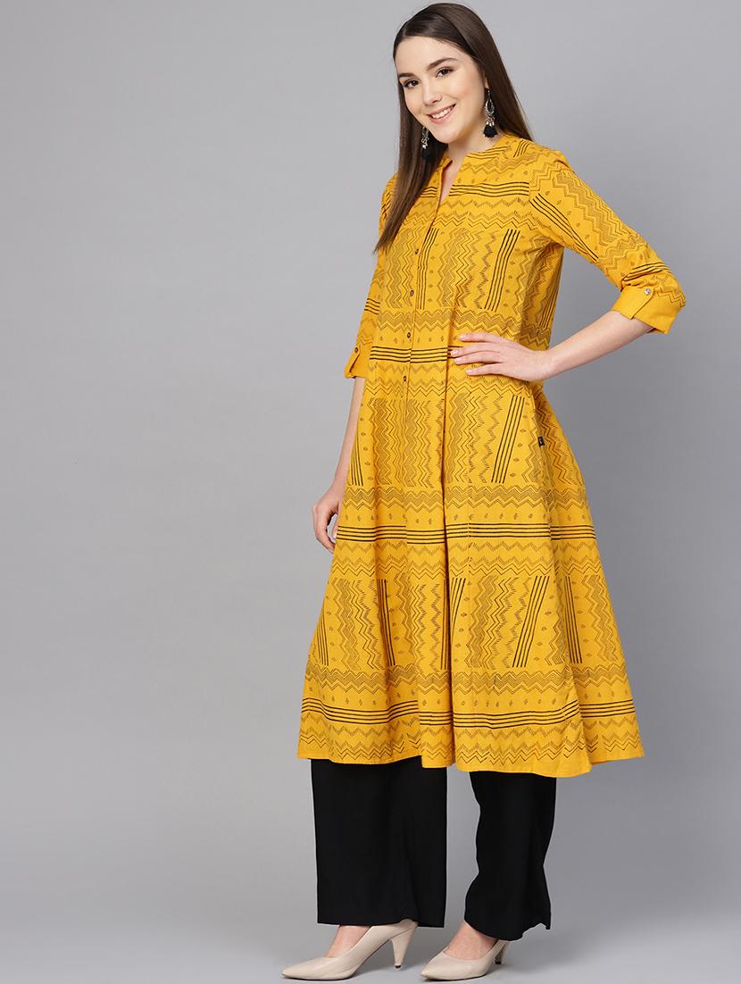 printed a-line kurta - 16736709 - Zoom Image - 2