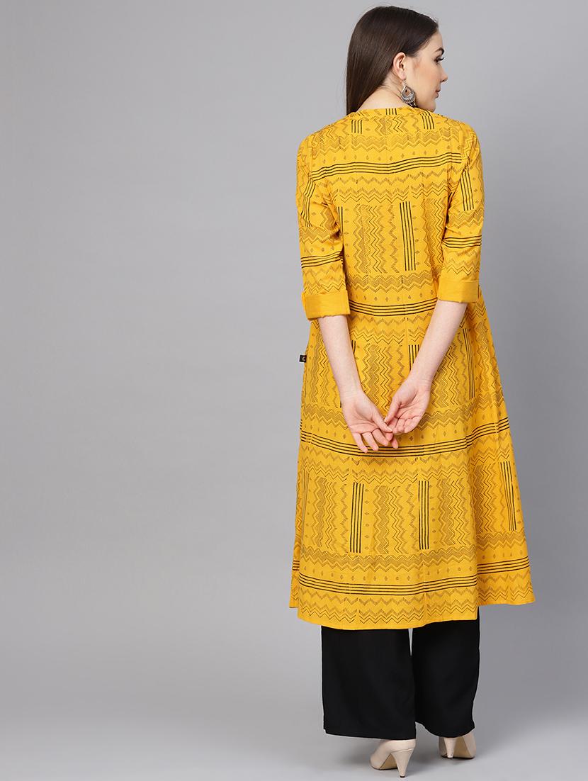 printed a-line kurta - 16736709 - Zoom Image - 3