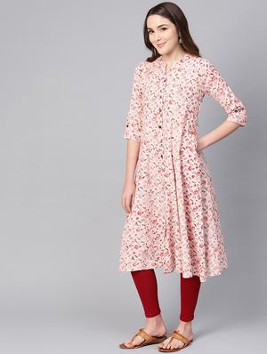 printed a-line kurta - 16736710 - Standard Image - 2