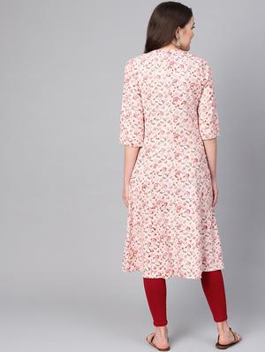 printed a-line kurta - 16736710 - Standard Image - 3